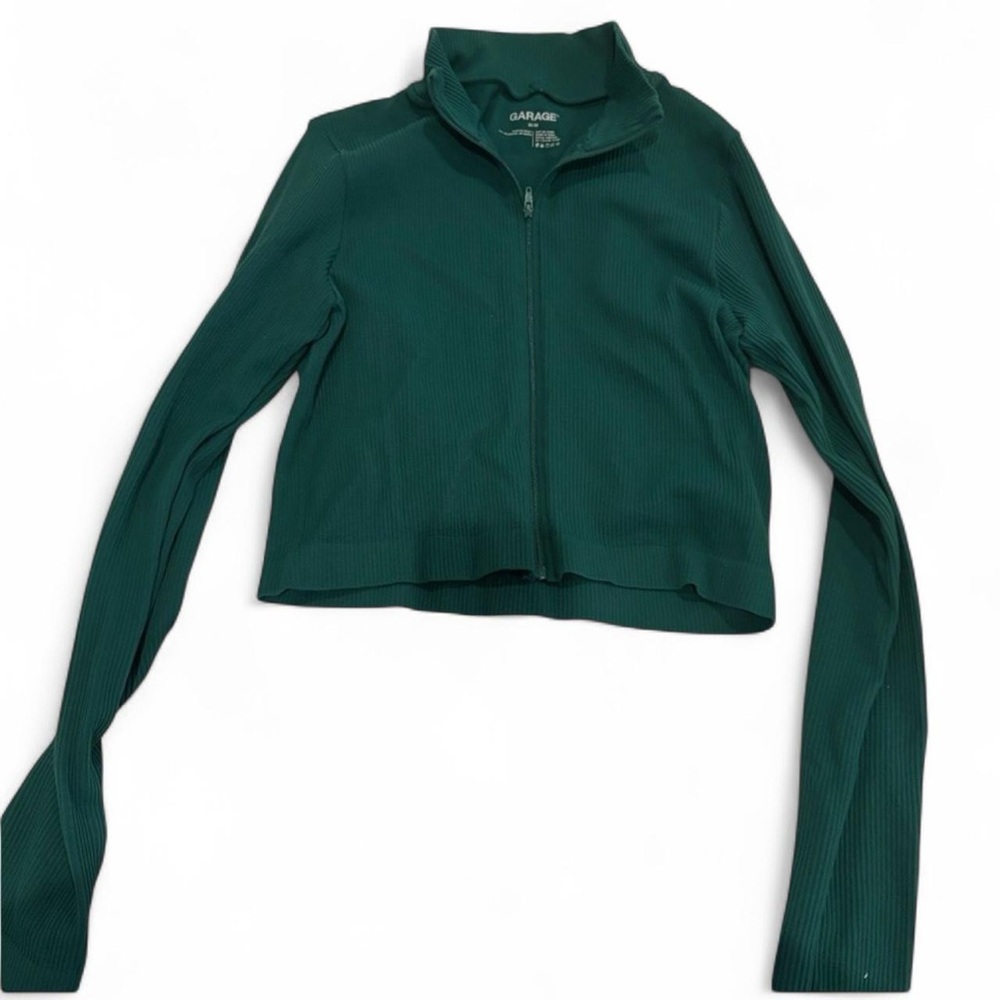 Garage Teal Zip-Up Sweatshirt
